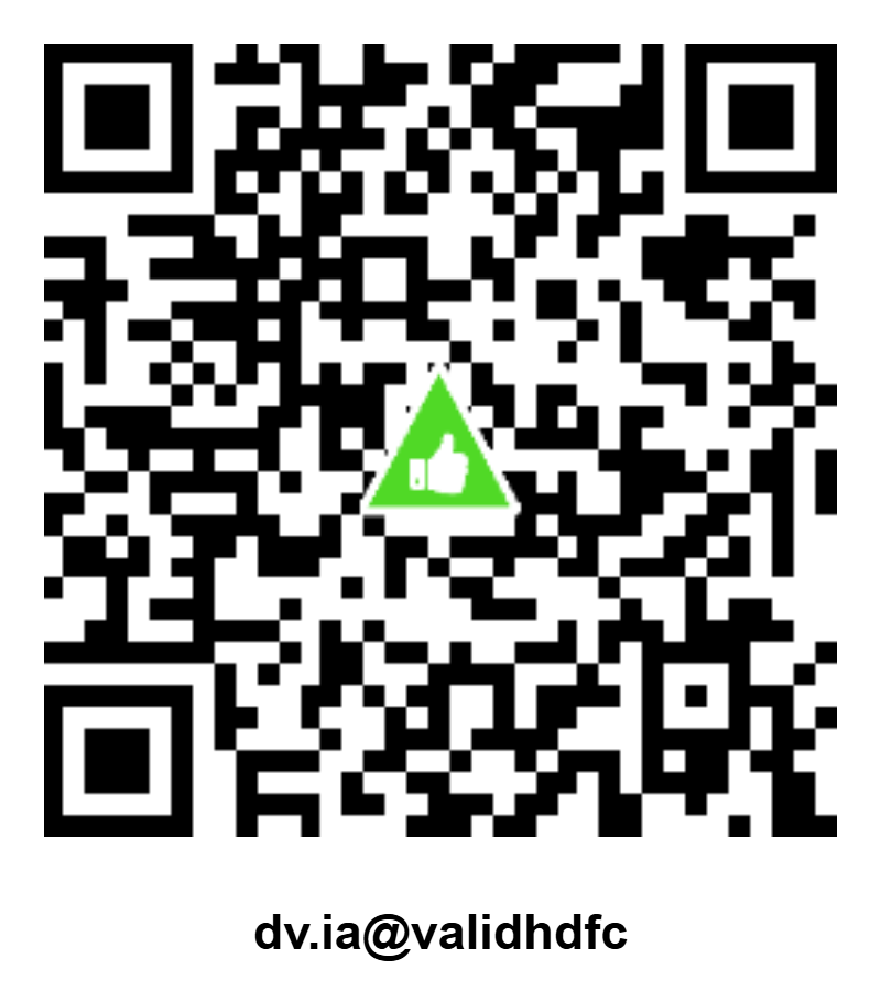 QR code for our validated UPI ID dv.ia@validhdfc